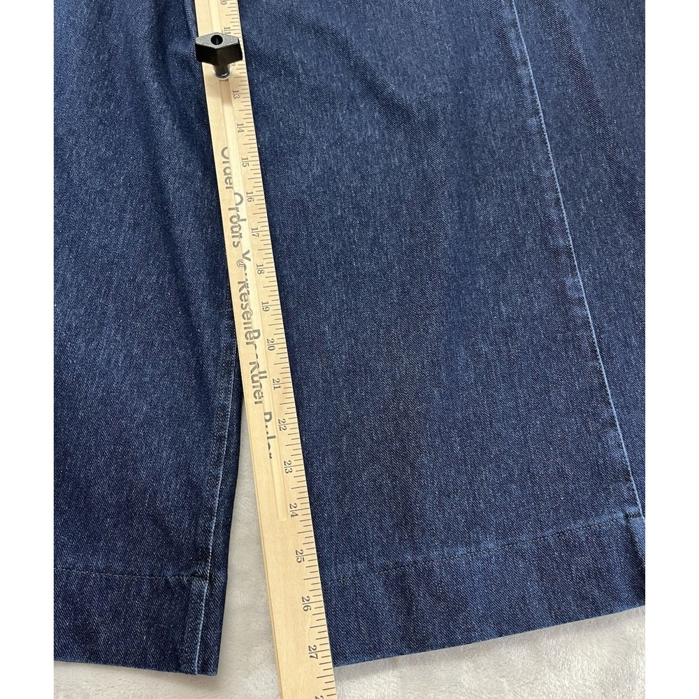 Halara Flex Denim Wide Leg Jeans Women XL Washed High Waisted Pockets Athleisure - Picture 9 of 13